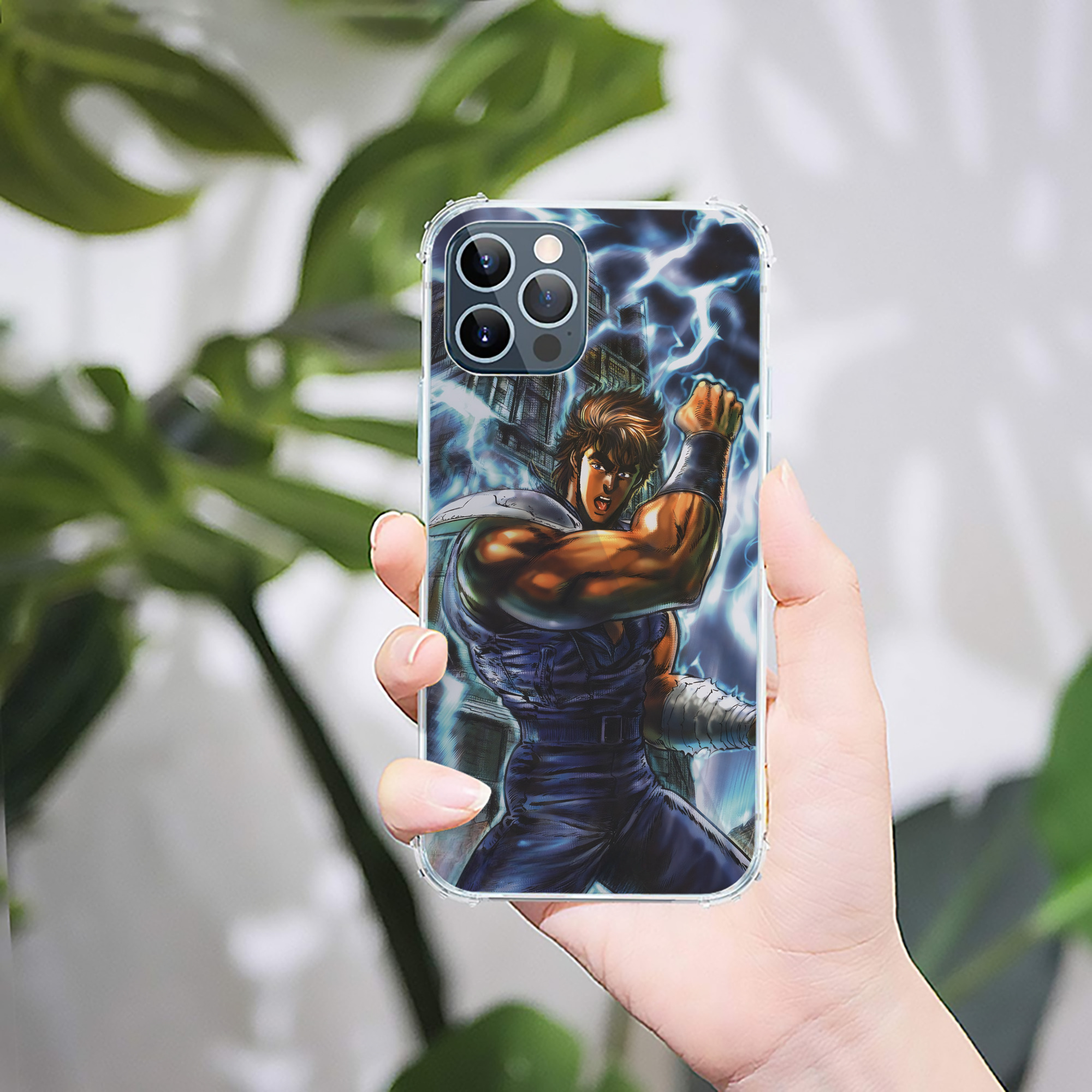 （画像用） 北斗の拳 Fist of the North Star 【iPhone 12シリーズ対応】透明スマホケース（クリアソフトケース）